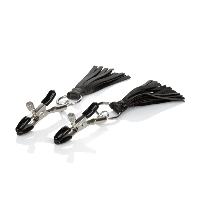 Couples CalExotics Nipple Play Playful Tassels Nipple Clamps Black