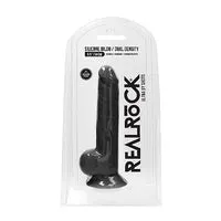 Dildos Real Rock Silicone Dual Density Dildo With Balls 95 Inch