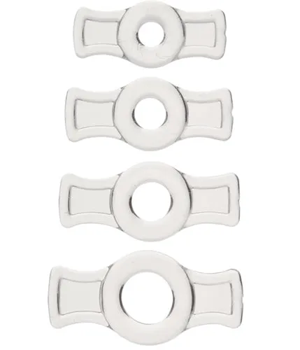 Male Sex Toys Titanmen Tools Cock Ring Set Clear Doc Johnson