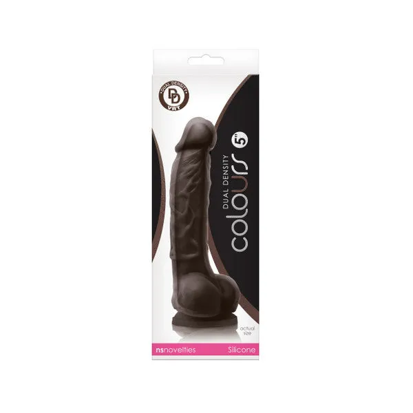 NS Novelties Dildos Colours Dual Density 8 in Dildo Dark Brown