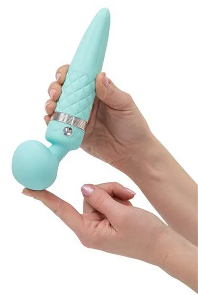 Pillow Talk Sultry Dual Ended Massager Teal BMS Factory Vibrators