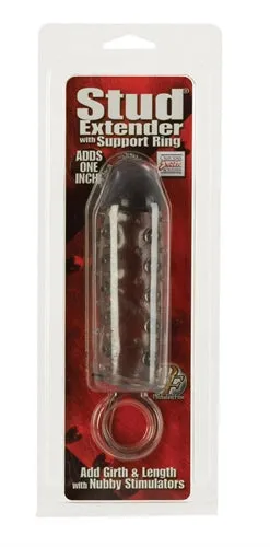 Stud Extender Smoke With Support Ring CalExotics Male Sex Toys