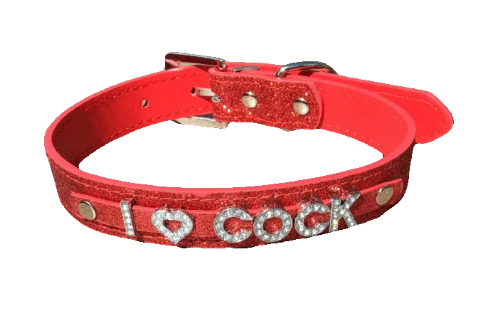 Cat House Riot Dildos I Cock Rhinestone Collar Choose Your Color