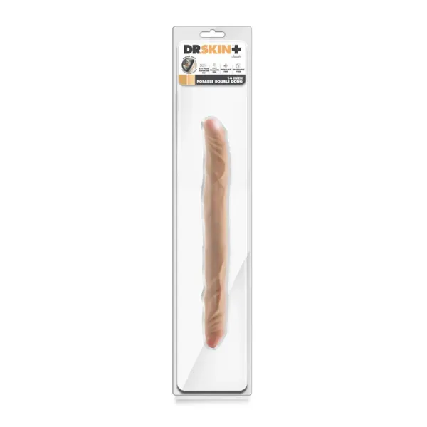 Dildos Dr Skin Plus 14in Posable Double Dong Flesh OSAS Dildos Dr Skin Plus 14in Posable Double Dong Flesh OSAS