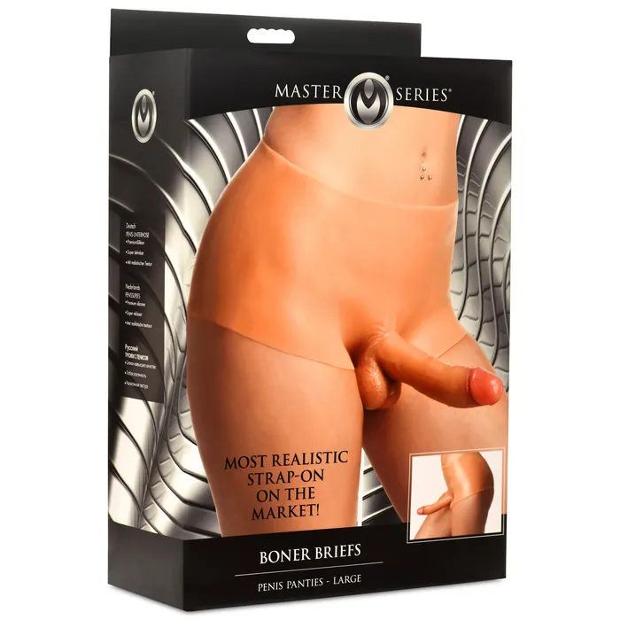 Male Sex Toys XR Brands Boner Briefs Silicone Penis Panties Large