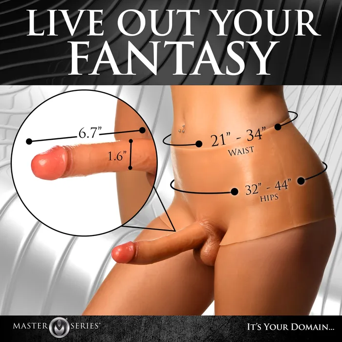 Male Sex Toys XR Brands Boner Briefs Silicone Penis Panties Large