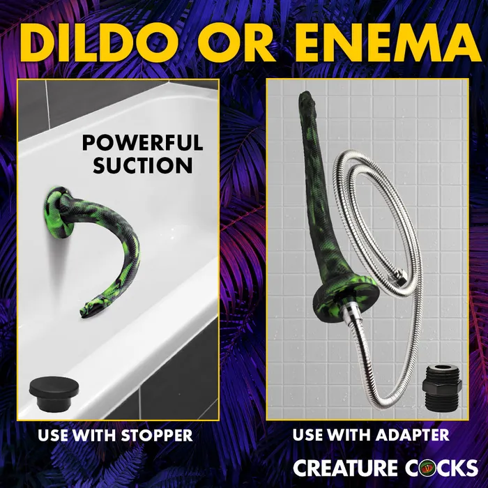 Spitting Serpent Silicone Enema Snake XR Brands Female Sex Toys